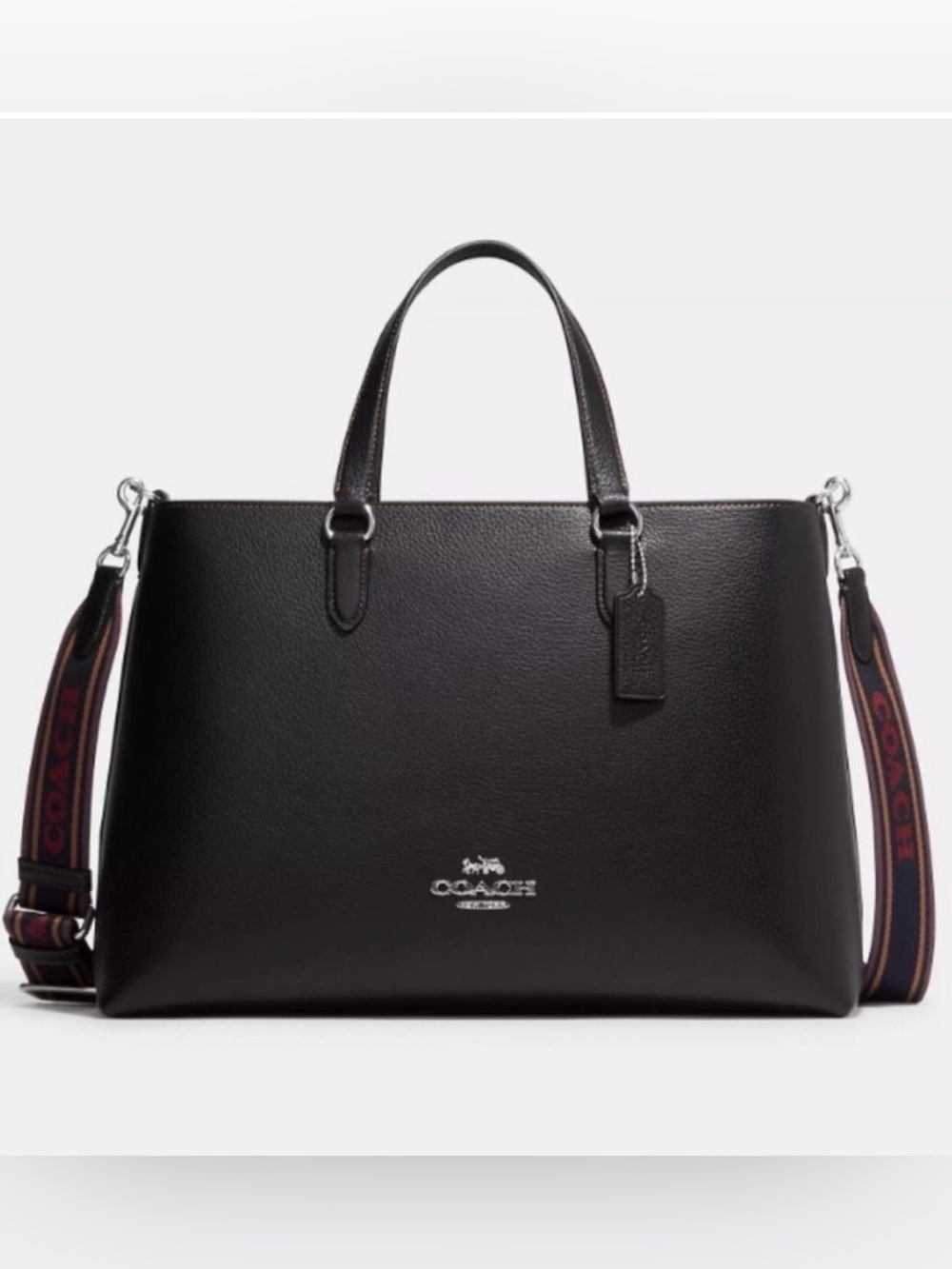 COACH | Logan Black Pebbled Leather Carryall Bag